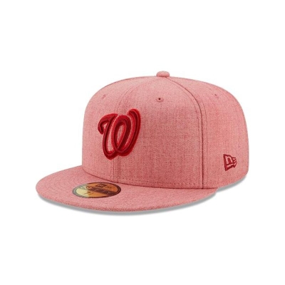 Sapca New Era Washington Nationals MLB Heather 59FIFTY Fitted - Rosii